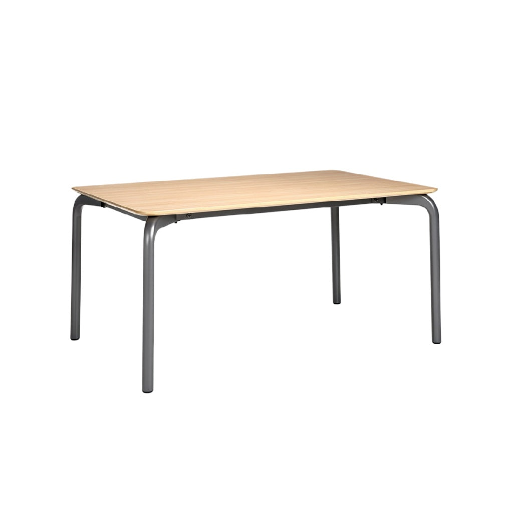 "Minimalistisch Houten Tafel met Stalen Poten"