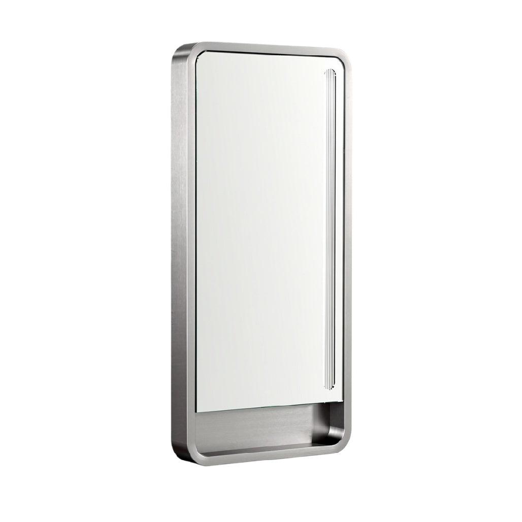 Spiegelkast met Rvs-frame en opbergrek